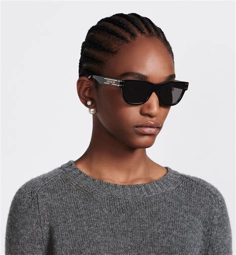 DiorSignature S6U Black Rectangular Sunglasses 